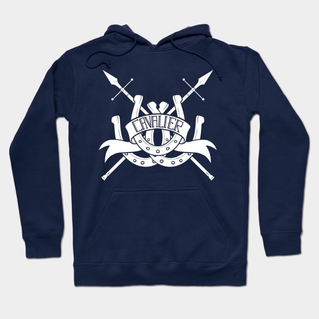 Cavalier Class - White Design Hoodie by CliffeArts